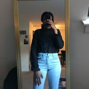 Black lace shirt